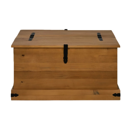 Solid Wood Storage Chest with Lift-Top Lid