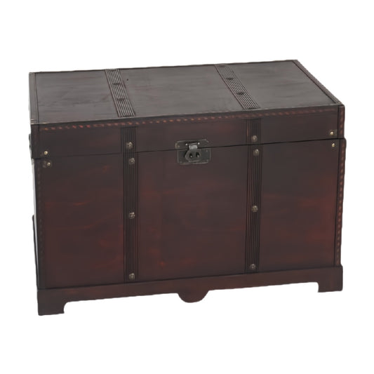 Dark Brown Finish with Metal Hardware